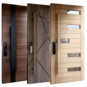 Manufacturer-direct Supply Waterproof Fire-resistant Security-rated Engineered Wood Pivot Doors for Modern Luxury Residential