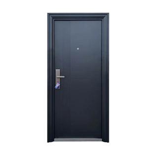 Custom Size Anti-Theft Galvanized Steel Security Front Entry Door Modern Exterior Steel Door For Villa Apartment House