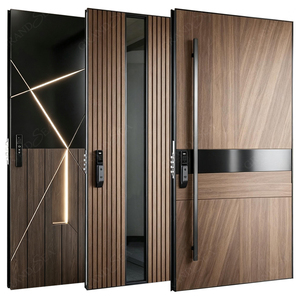 High-end Luxury Modern Anti-theft Security Entrance Door Cast Aluminum Blast Entrance Pivot Security Door Steel Armored Door