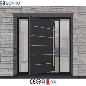 WANJIA Modern Waterproof Swing Aluminium Exterior Pivot Doors