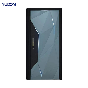 YUDON DOOR Pivot Entrance Door Aluminium Entrance Doors Large Format Modern Design Matte Blue Puertas De Entrada Principal