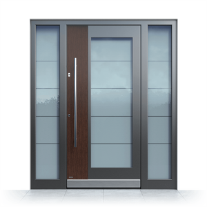 Modern Minimalist Aluminum Entrance Door Security Swing Style