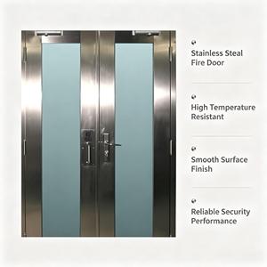 Stainless Steel Fire Rated Door Double Leaf 90 Minute BS476