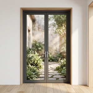 Double Glass Swing Frameless Aluminum Door