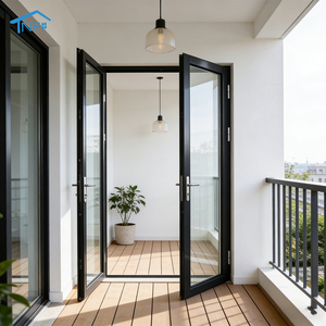 Foshan Aluminum Alloy Entry Doors High Quality Swing Glass Door