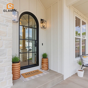 Hurricane Impact Arch Main Glass Entry Door