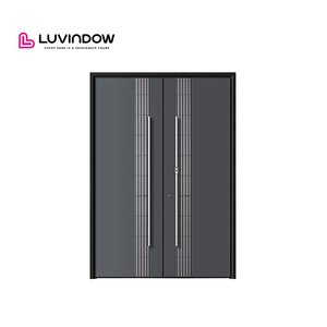Premium Aluminum Large Main Entrance Doors Fire Prevent Security Entry Doors for Houses Modern
