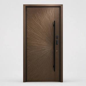 Cast Aluminum Security Entry Door Smart Biometric Lock