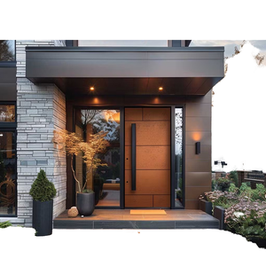 NFRC Custom Home Entry Security Villa Aluminium Security Pivot Door