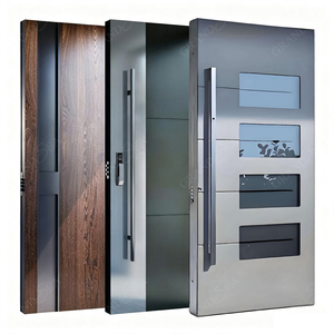 Luxury Modern American-style Aluminum Entry Door Smart Security Steel Armored Front Entrance Door