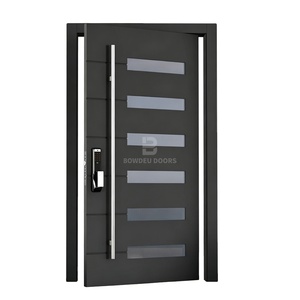 Modern Residential Exterior Door Custom Metal Oversized Villa Entrance